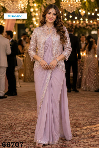 Garima Mrudangi Lycra Ready To Wear Saree Exporter