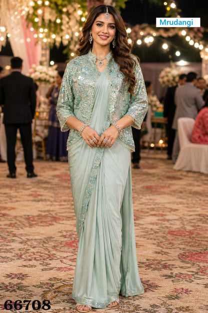 Garima Mrudangi Lycra Ready To Wear Saree Exporter