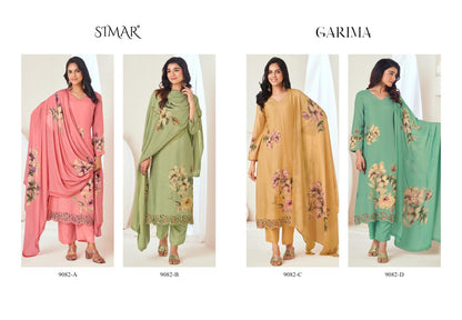 Garima Simar Viscose Muslin Pant Style Suits Manufacturer