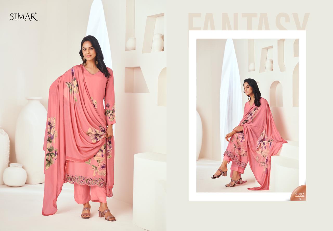 Garima Simar Viscose Muslin Pant Style Suits Manufacturer