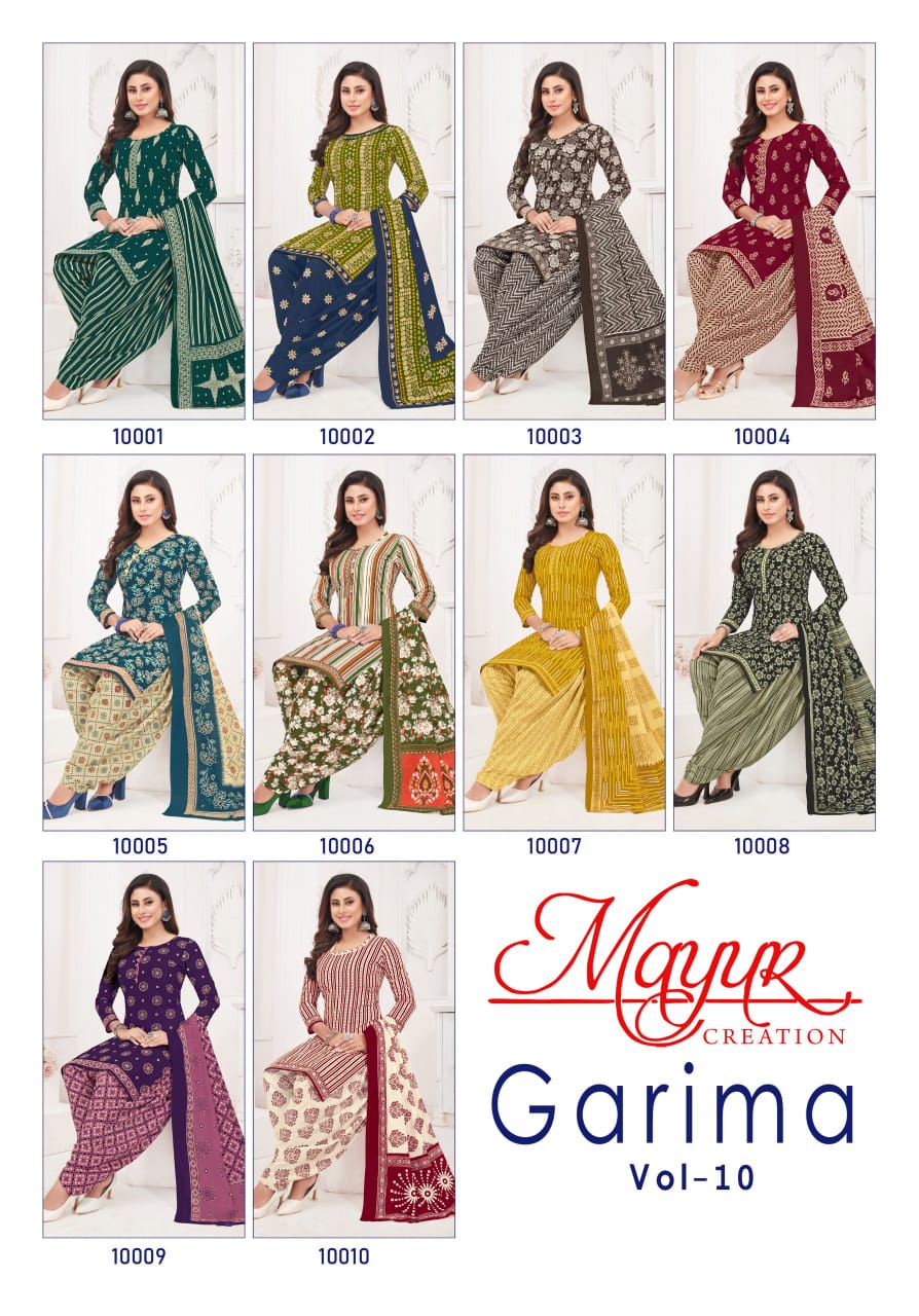 Garima Vol 10 Mayur Creation Cotton Dress Material Wholesale Rate