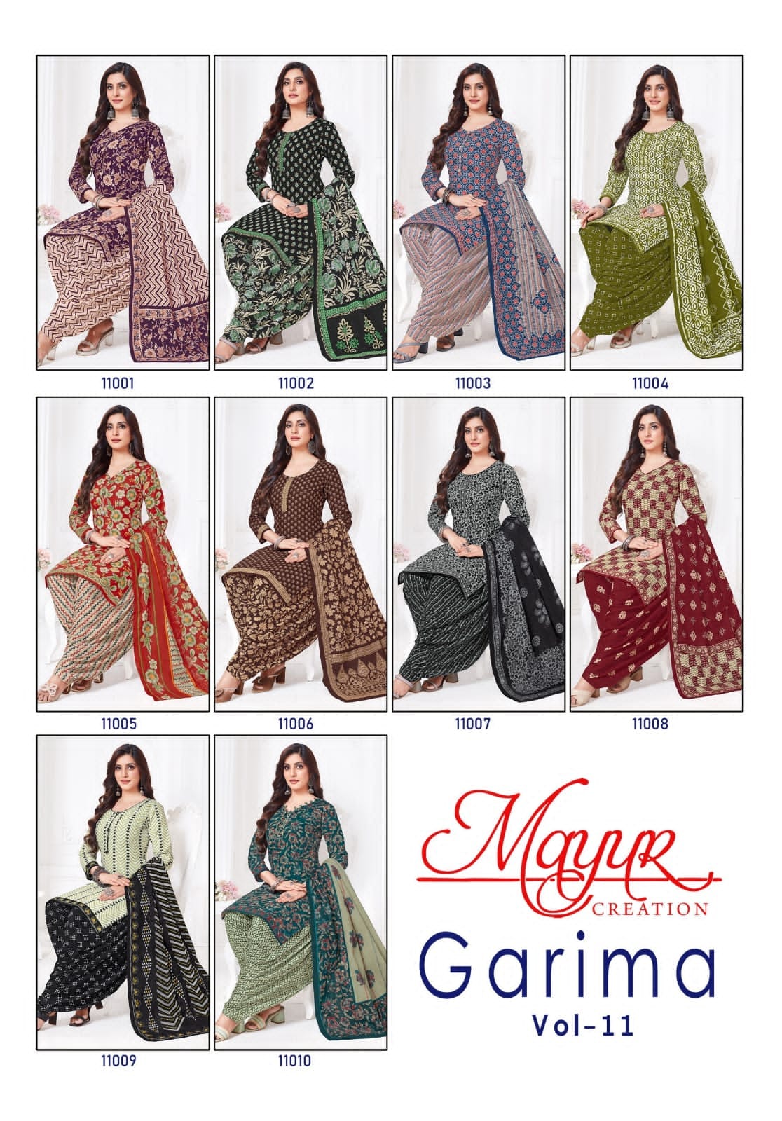 Garima Vol 11 Mayur Creation Cotton Dress Material Manufacturer Gujarat
