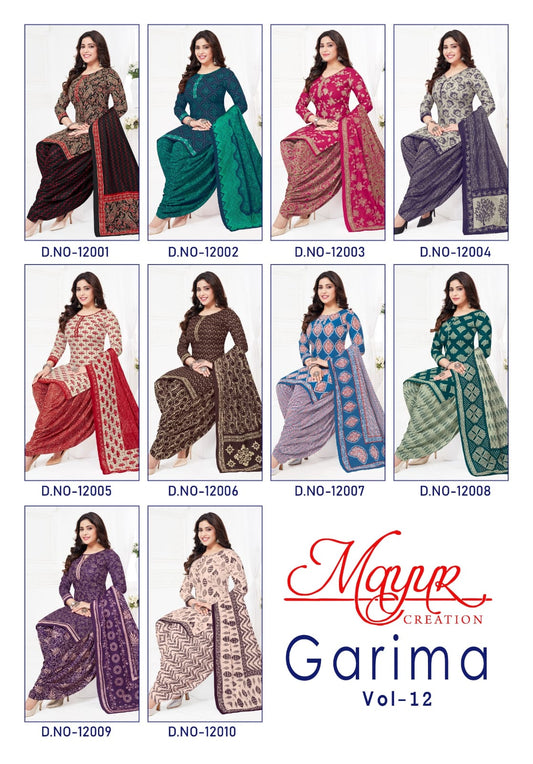 Garima Vol 12 Mayur Creation Cotton Dress Material Exporter Ahmedabad
