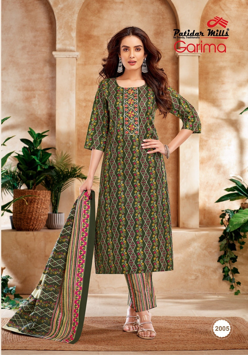 Garima Vol 2 Patidar Mills Readymade Cotton Pant Suits Exporter