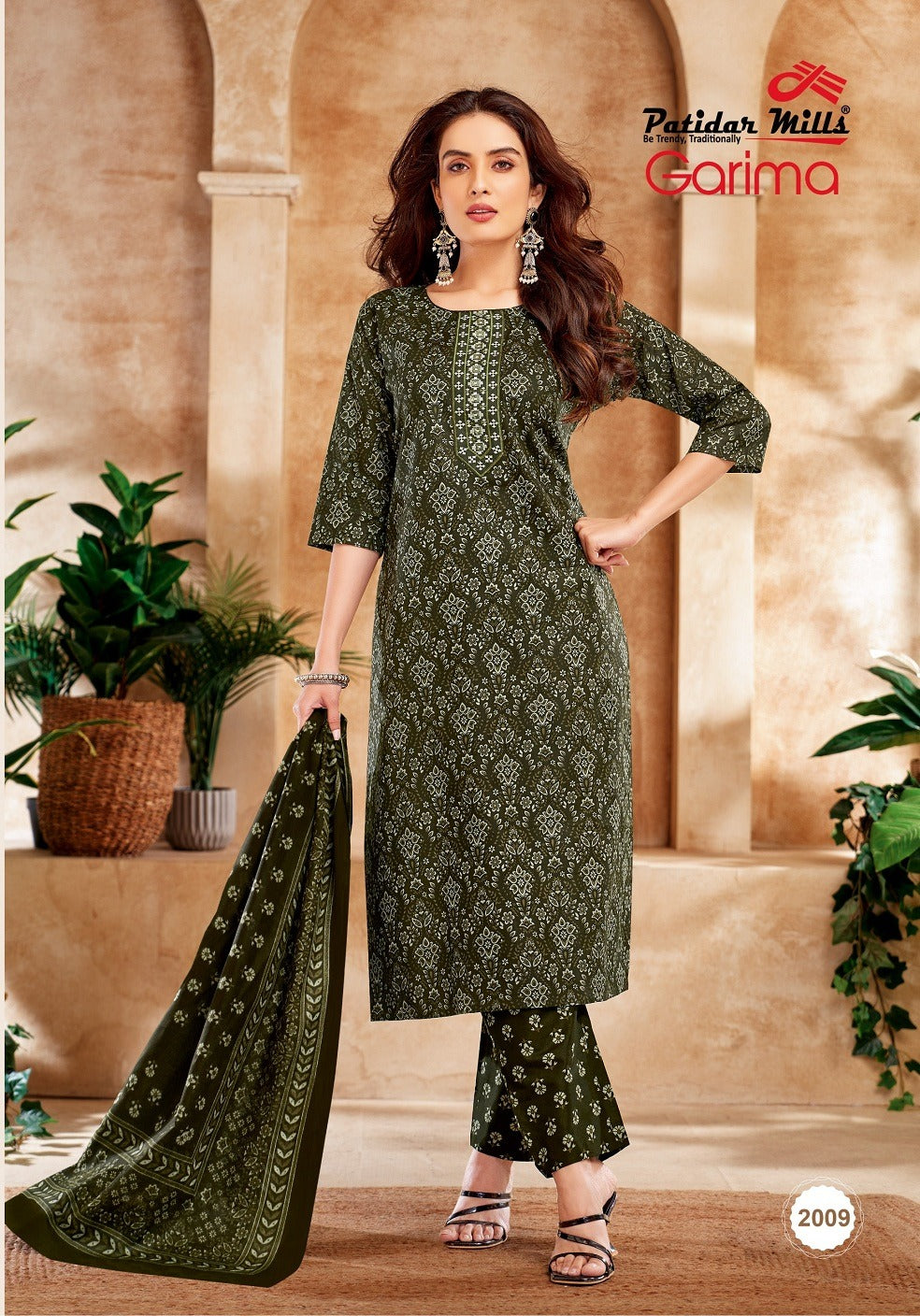 Garima Vol 2 Patidar Mills Readymade Cotton Pant Suits Exporter