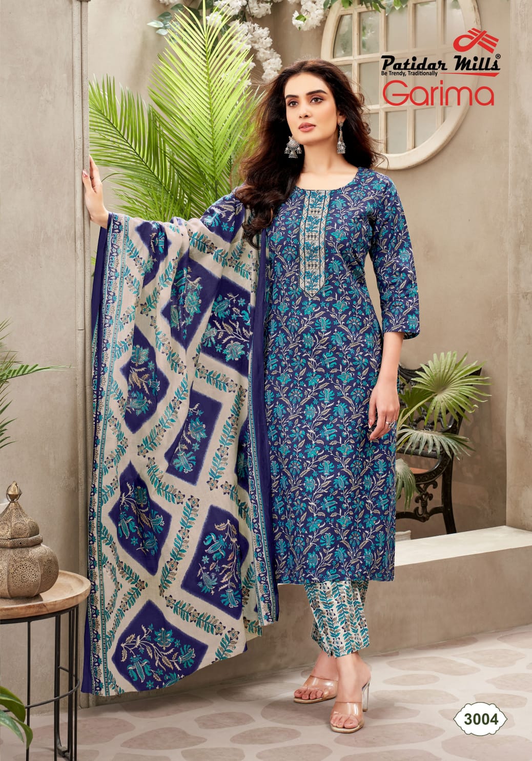 Garima Vol 3 Patidar Mills Readymade Cotton Pant Suits Exporter Gujarat