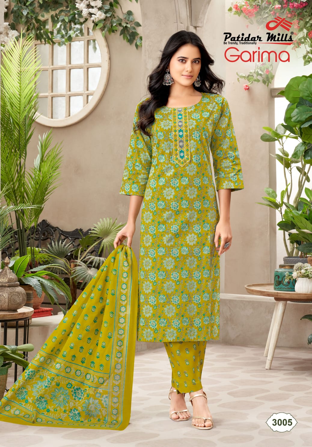 Garima Vol 3 Patidar Mills Readymade Cotton Pant Suits Exporter Gujarat