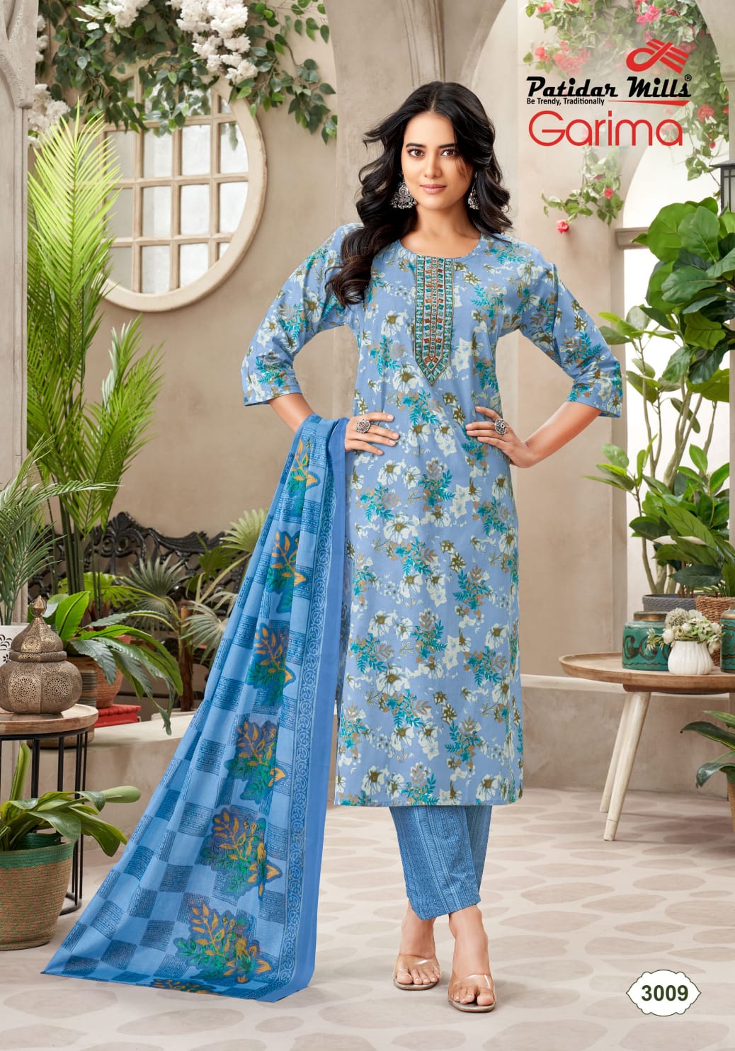 Garima Vol 3 Patidar Mills Readymade Cotton Pant Suits Exporter Gujarat