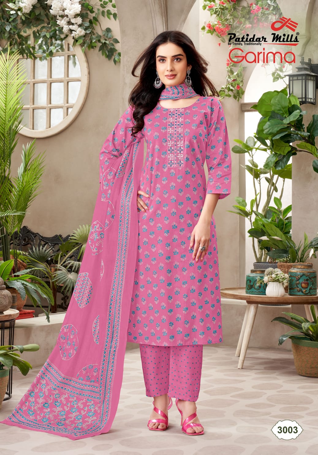 Garima Vol 3 Patidar Mills Readymade Cotton Pant Suits Exporter Gujarat