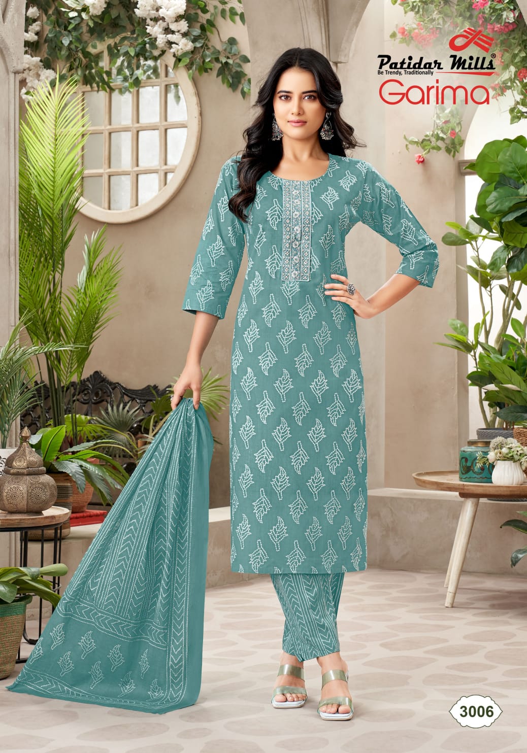 Garima Vol 3 Patidar Mills Readymade Cotton Pant Suits Exporter Gujarat