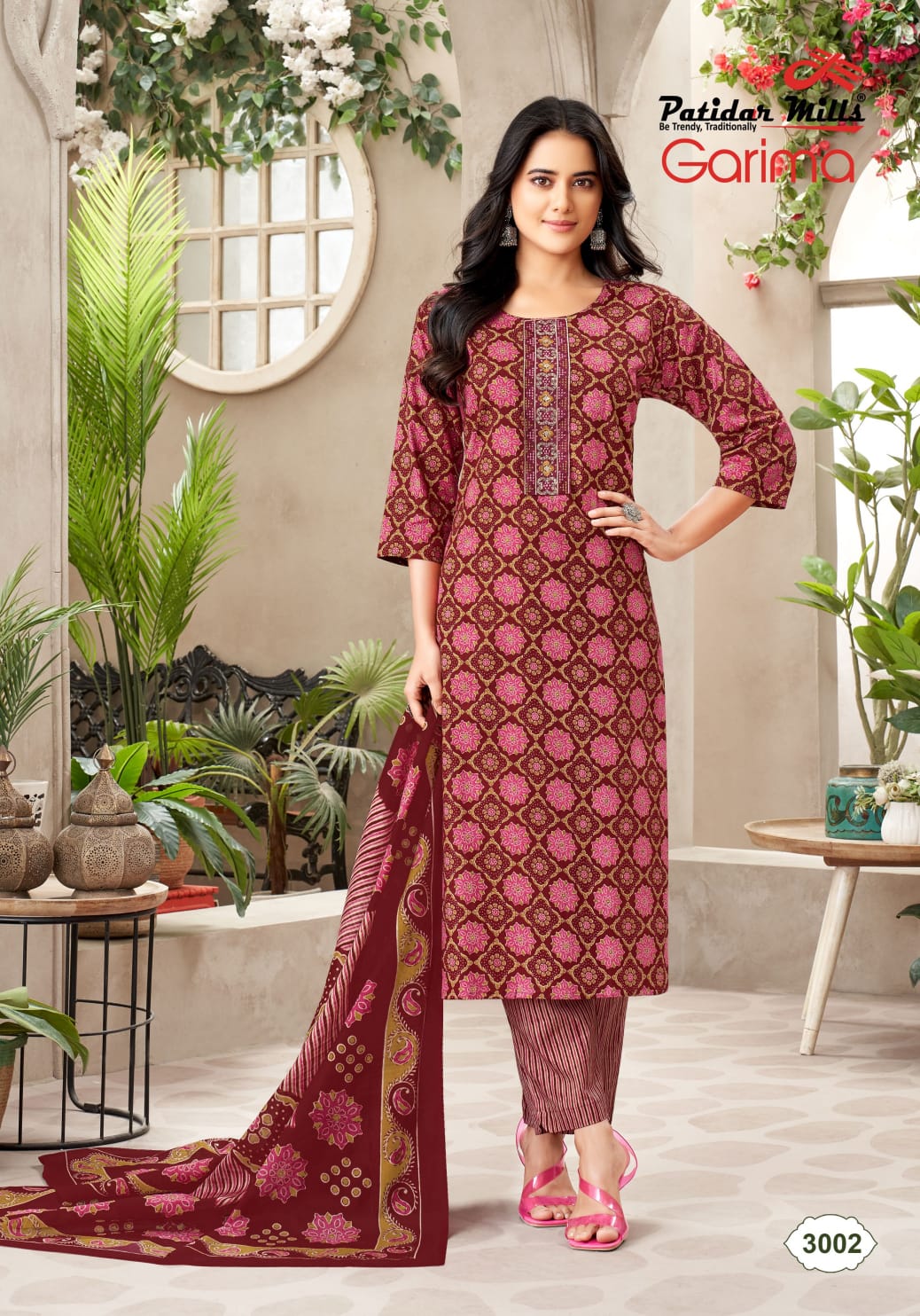 Garima Vol 3 Patidar Mills Readymade Cotton Pant Suits Exporter Gujarat