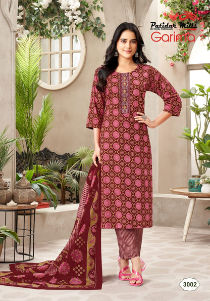 Garima Vol 3 Patidar Mills Readymade Cotton Pant Suits Exporter Gujarat