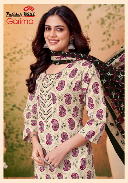 Garima Vol 4 Patidar Mills Readymade Cotton Pant Suits Wholesaler