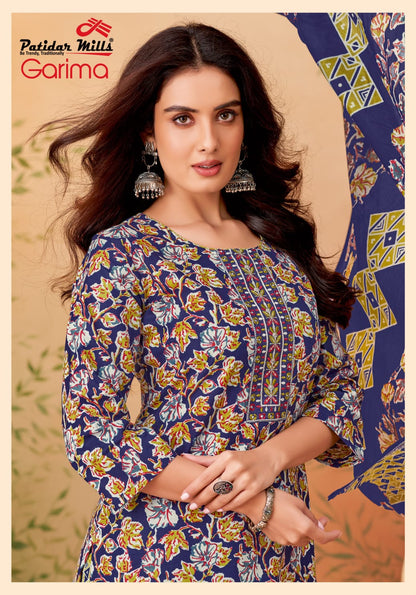 Garima Vol 4 Patidar Mills Readymade Cotton Pant Suits Wholesaler