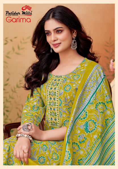 Garima Vol 4 Patidar Mills Readymade Cotton Pant Suits Wholesaler