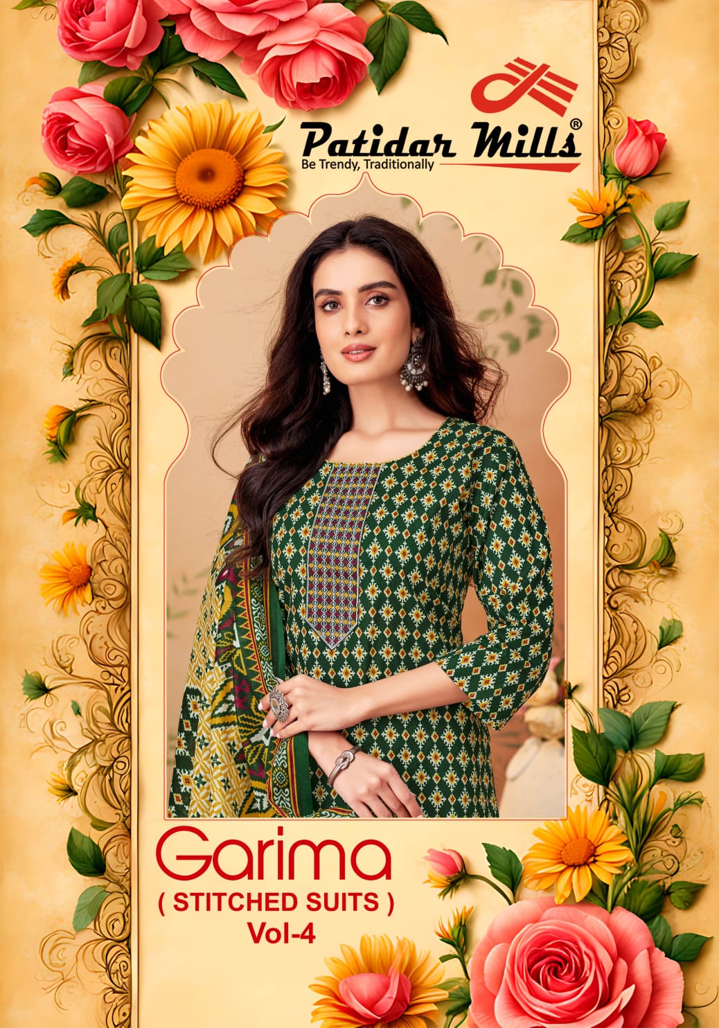 Garima Vol 4 Patidar Mills Readymade Cotton Pant Suits Wholesaler