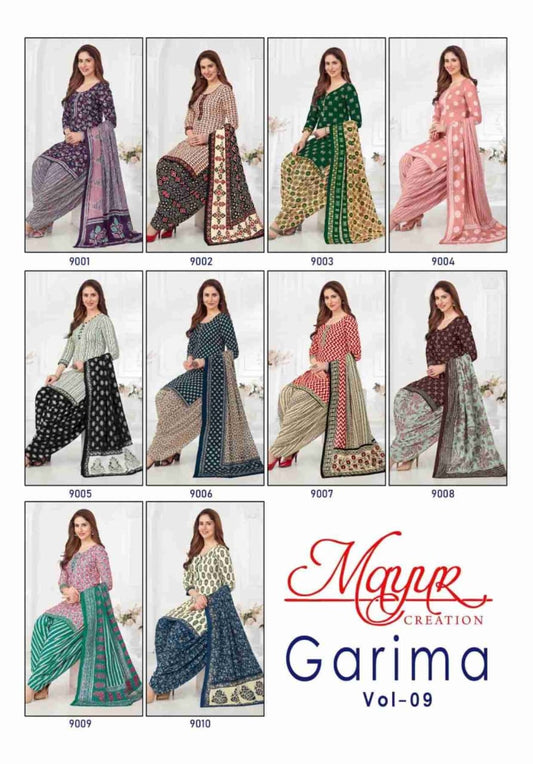 Garima Vol 9 Mayur Creation Cotton Dress Material Supplier Ahmedabad