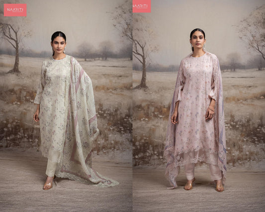 Garlin Naariti Mul Chanderi Pant Style Suits Supplier