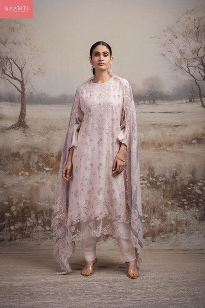 Garlin Naariti Mul Chanderi Pant Style Suits Supplier