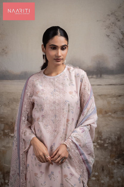 Garlin Naariti Mul Chanderi Pant Style Suits Supplier