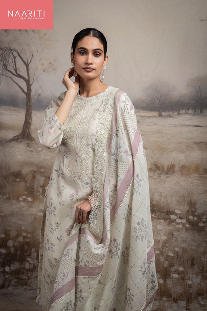 Garlin Naariti Mul Chanderi Pant Style Suits Supplier