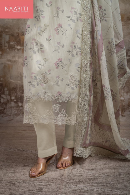 Garlin Naariti Mul Chanderi Pant Style Suits Supplier