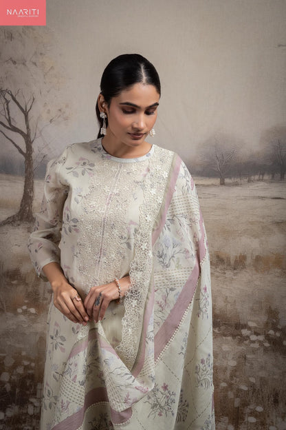 Garlin Naariti Mul Chanderi Pant Style Suits Supplier