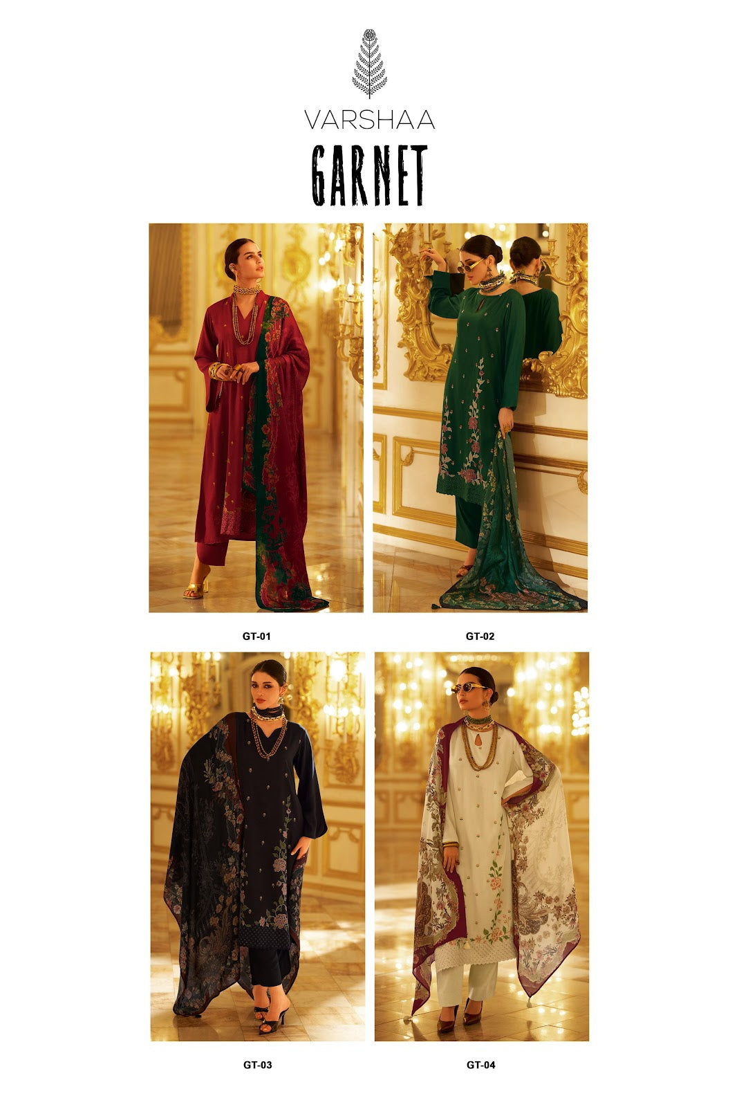 Garnet Varshaa Pashmina Suits Wholesale Rate