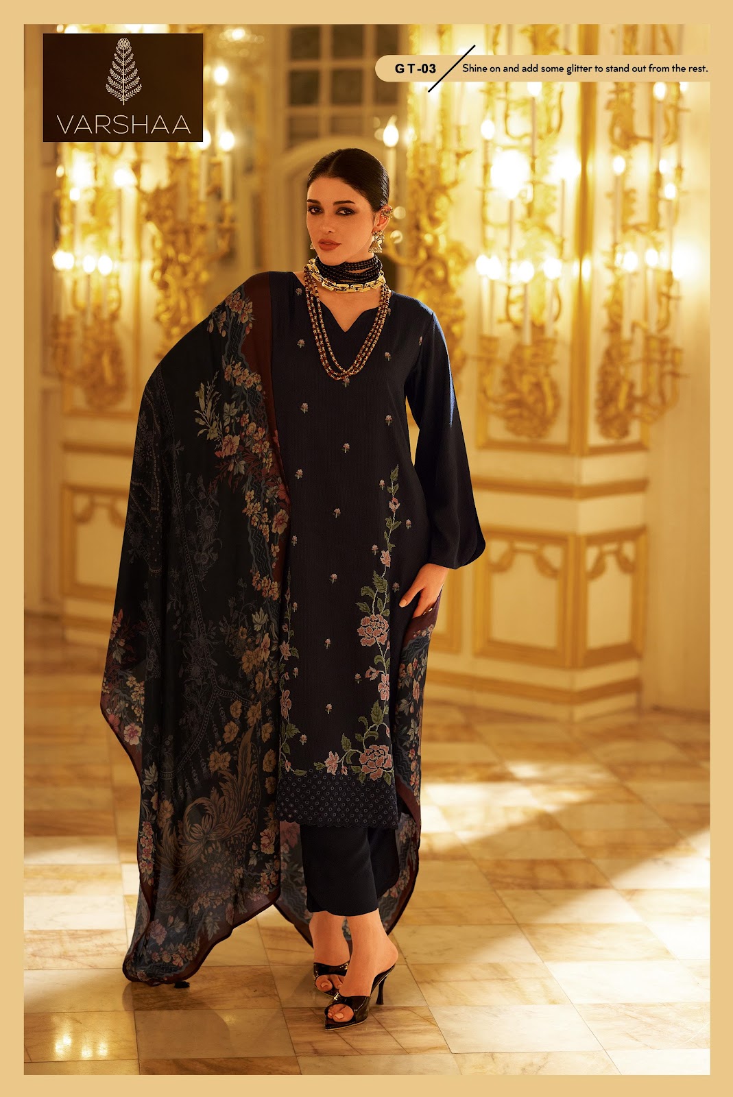 Garnet Varshaa Pashmina Suits Wholesale Rate