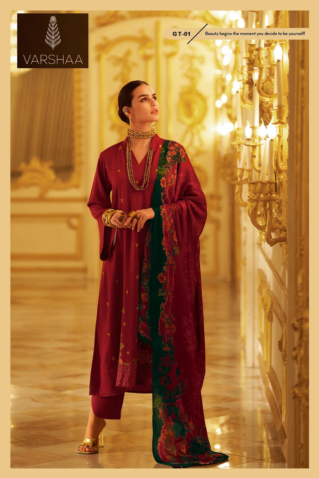 Garnet Varshaa Pashmina Suits Wholesale Rate