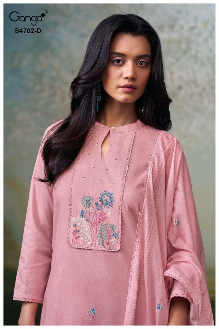 Garvika S4702 Ganga Cotton Pant Style Suits Wholesaler Gujarat