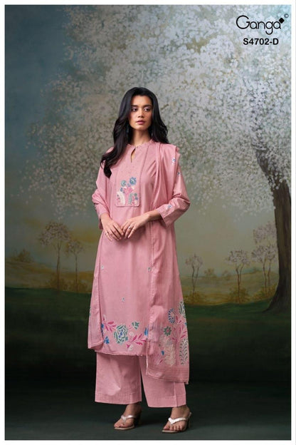 Garvika S4702 Ganga Cotton Pant Style Suits Wholesaler Gujarat