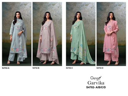 Garvika S4702 Ganga Cotton Pant Style Suits Wholesaler Gujarat