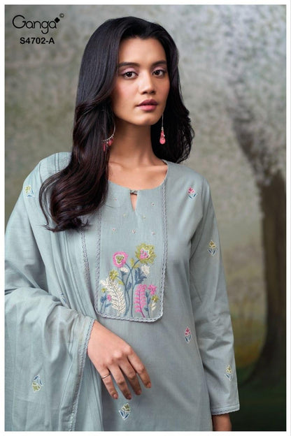 Garvika S4702 Ganga Cotton Pant Style Suits Wholesaler Gujarat