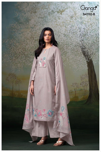 Garvika S4702 Ganga Cotton Pant Style Suits Wholesaler Gujarat