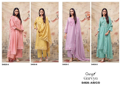 Garvya 4926 Ganga Cotton Plazzo Style Suits Wholesaler India