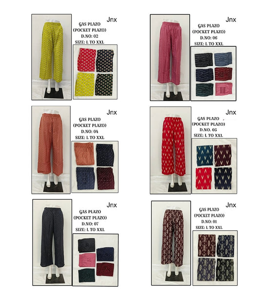 Gas Jnx Rayon Branded Palazzo Supplier