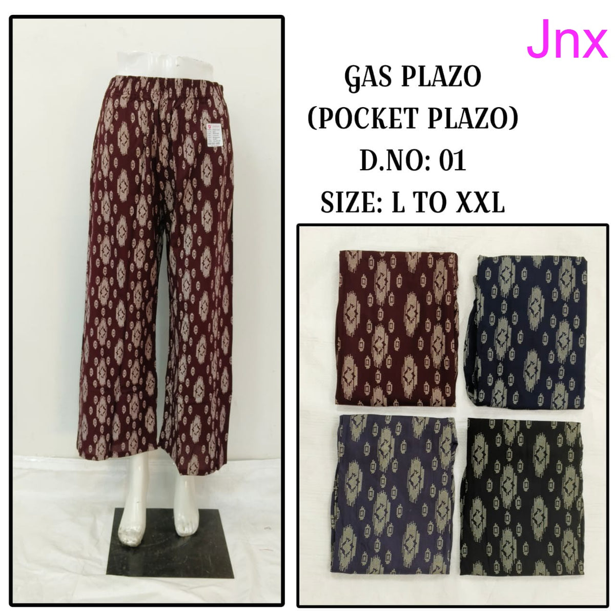 Gas Pocket Jnx Rayon Branded Palazzo Manufacturer Ahmedabad