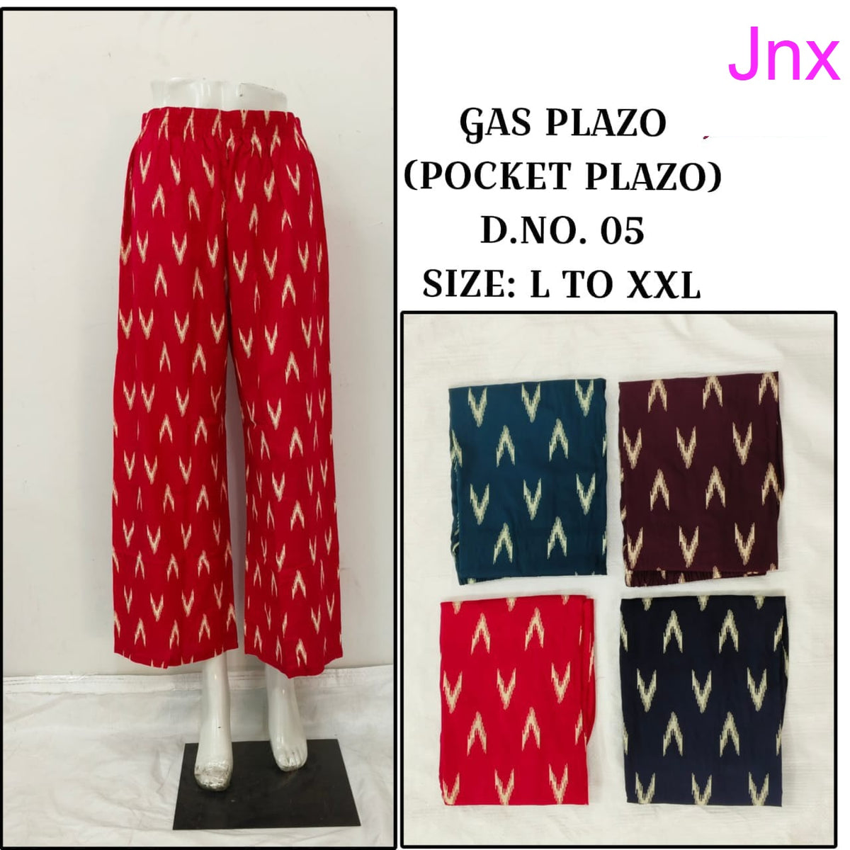 Gas Pocket Jnx Rayon Branded Palazzo Manufacturer Ahmedabad