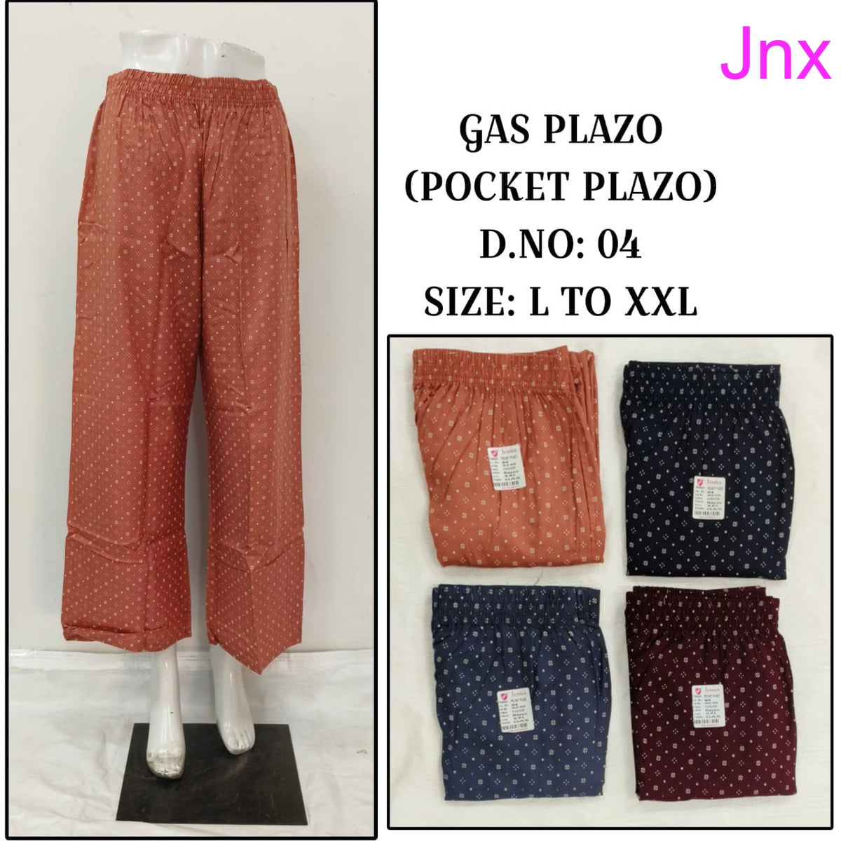 Gas Pocket Jnx Rayon Branded Palazzo Manufacturer Ahmedabad