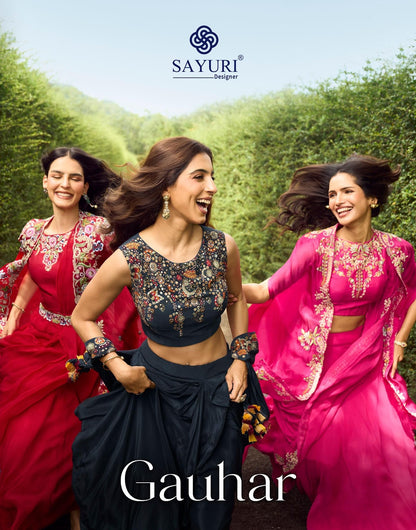 Gauhar Sayuri Georgette Indo Western Pair Wholesale Price
