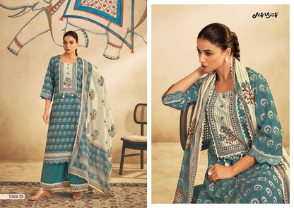 Gauri 3269 Jay Vijay Cotton Pant Style Suits Wholesaler Ahmedabad