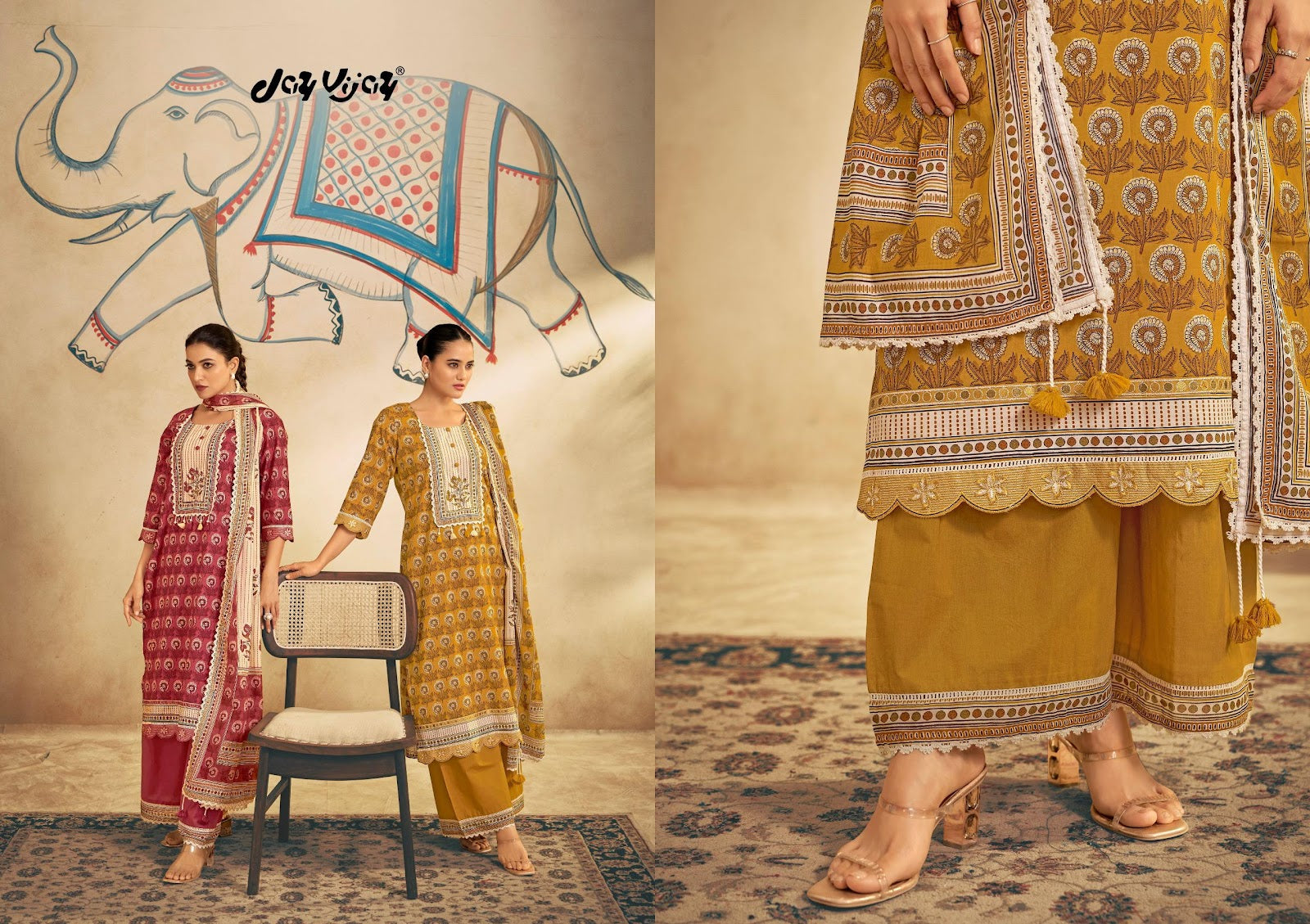 Gauri 3269 Jay Vijay Cotton Pant Style Suits Wholesaler Ahmedabad