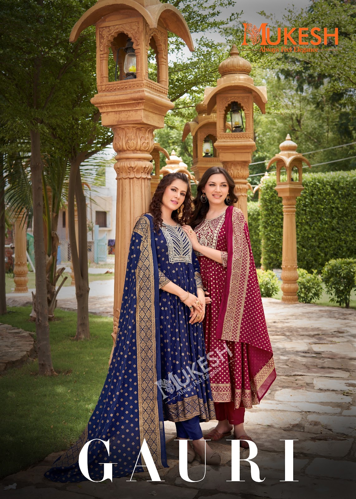 Gauri Mukesh Banwery Rayon 14Kg Readymade Anarkali Suits Supplier India