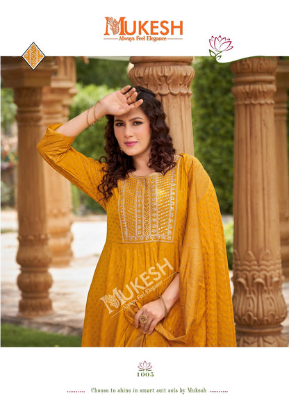 Gauri Mukesh Banwery Rayon 14Kg Readymade Anarkali Suits Supplier India