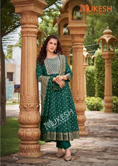 Gauri Mukesh Banwery Rayon 14Kg Readymade Anarkali Suits Supplier India