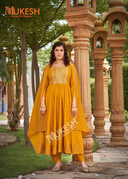 Gauri Mukesh Banwery Rayon 14Kg Readymade Anarkali Suits Supplier India