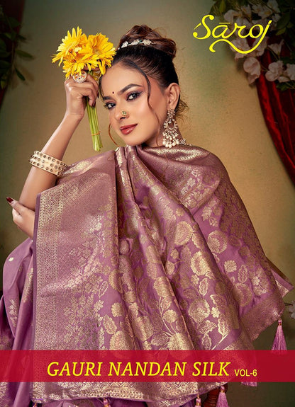 Gauri Nandan Silk Vol 6 Saroj Sarees Wholesaler