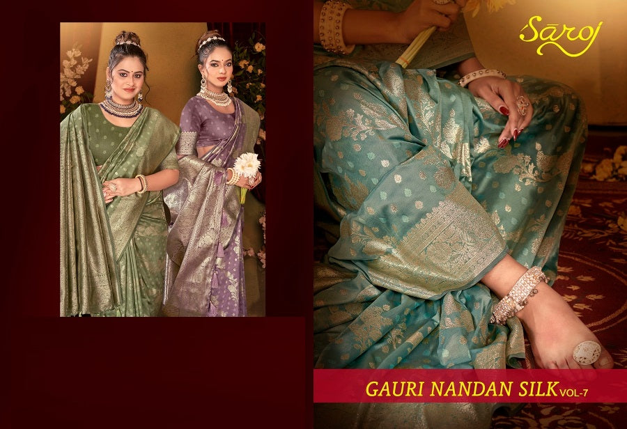Gauri Nandan Silk Vol 7 Saroj Sarees Wholesale Rate