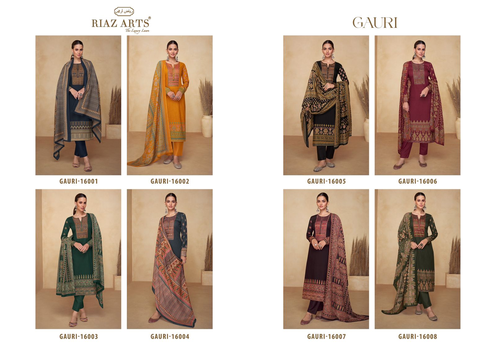 Gauri Riaz Art Cambric Lawn Pant Style Suits